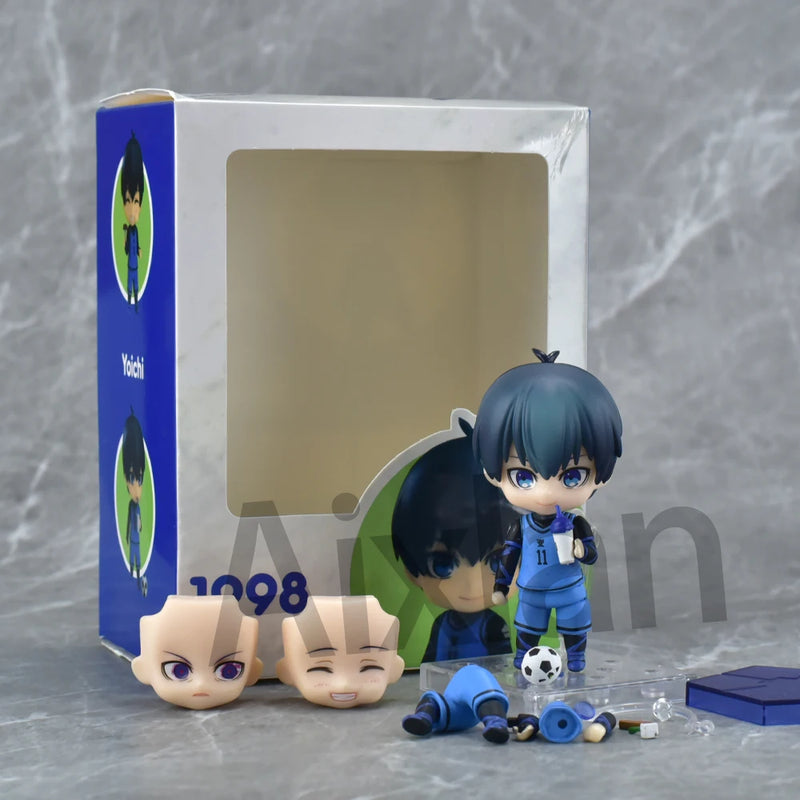 Blue Lock Figures – Aixlan, Mikage, Rin, Isagi, Action Figures PVC Colecionáveis