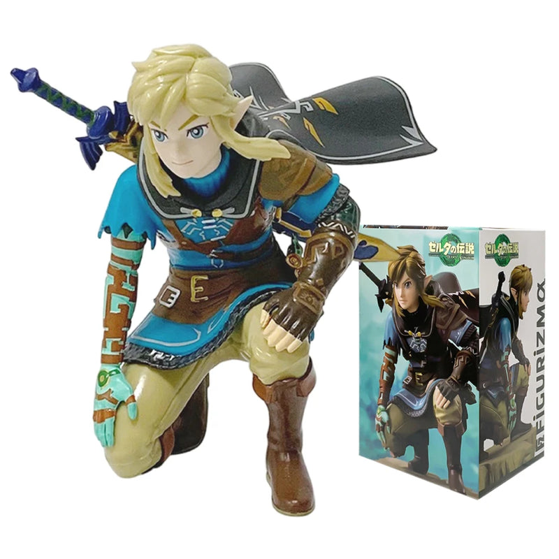 Legend of Zelda Figure – 12cm Link Squatting, PVC Colecionável