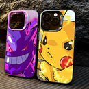 Case Pokémon – Gengar & Pikachu Candy Matte Edition para iPhone | Proteção Antichoque & Acabamento Premium