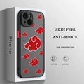 Case Naruto – Nuvem Vermelha Matte Transparente para iPhone | Estilo Premium & Proteção Leve
