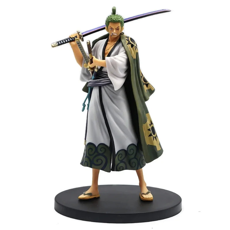 One Piece Figure – 18cm Luffy & Zoro, Three-Blade Sa-Maximum, PVC Colecionável