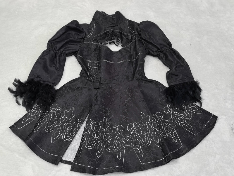 👗 Cosplay Nier Automata 2B & 9S — Traje Completo com Peruca 🎭
