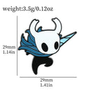 Broche Hollow Knight – Pin de Metal Esmaltado Kawaii, Acessório de Mochila e Roupa, Presente Geek e Gamer