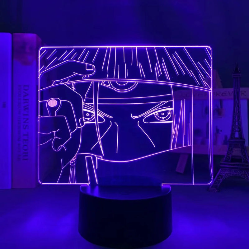 Luminária 3D LED Naruto – Minato Namikaze (Relâmpago Amarelo de Konoha)