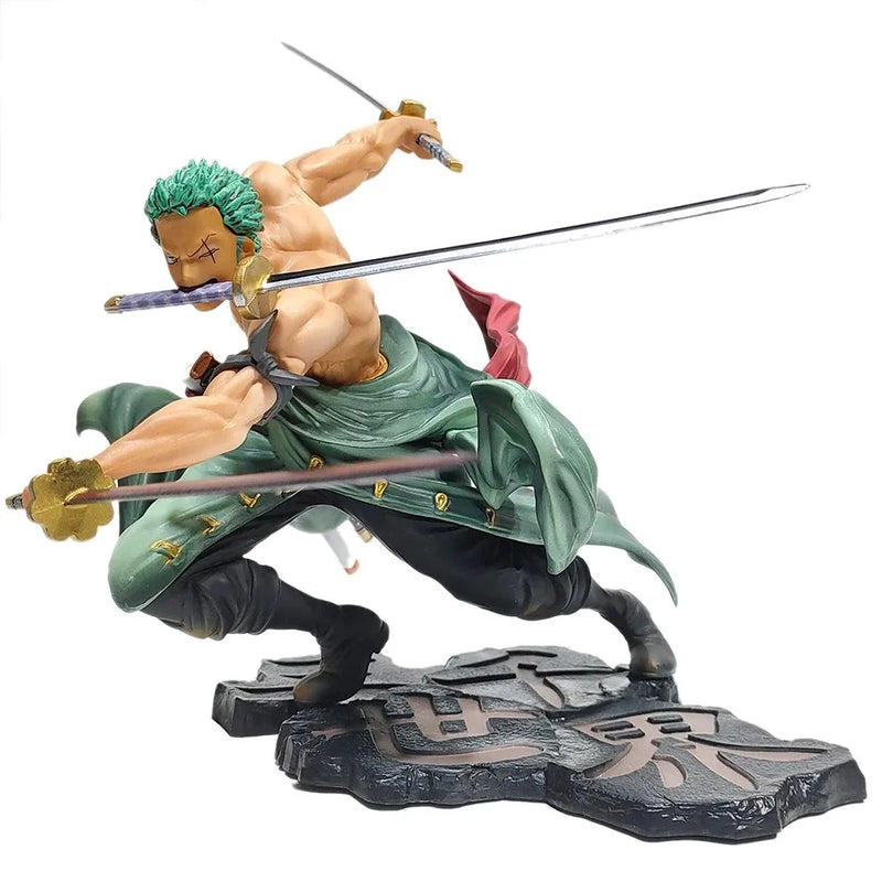 One Piece Figure – 18cm Luffy & Zoro, Three-Blade Sa-Maximum, PVC Colecionável