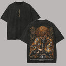 Camiseta Oversized Demon Slayer Zenitsu Estilo Vintage Manga Print Unissex
