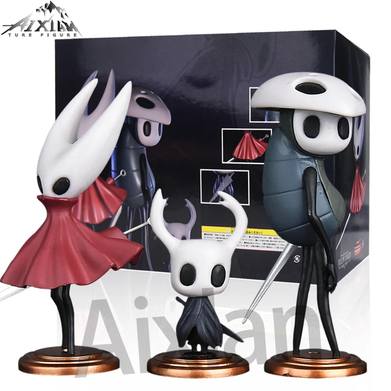 Hollow Knight 3pcs Set – The Knight, Hornet & Quirrel, Figures Colecionáveis com Caixa
