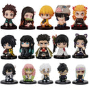 Demon Slayer Q Version 5pcs – Tanjiro, Inosuke, Zenitsu, Mini Figures Colecionáveis