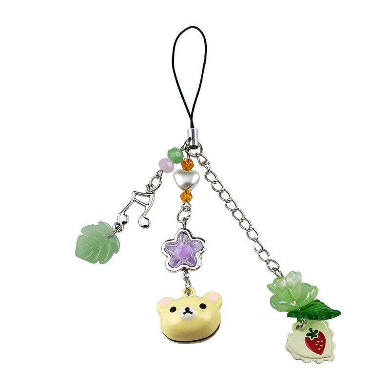 Pingente Kawaii – Corrente Azul com Mascote Soot Sprite (Anime Totoro)