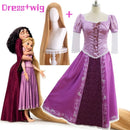 Rapunzel Cosplay – Vestido de Princesa Tangled Longo para Mulheres
