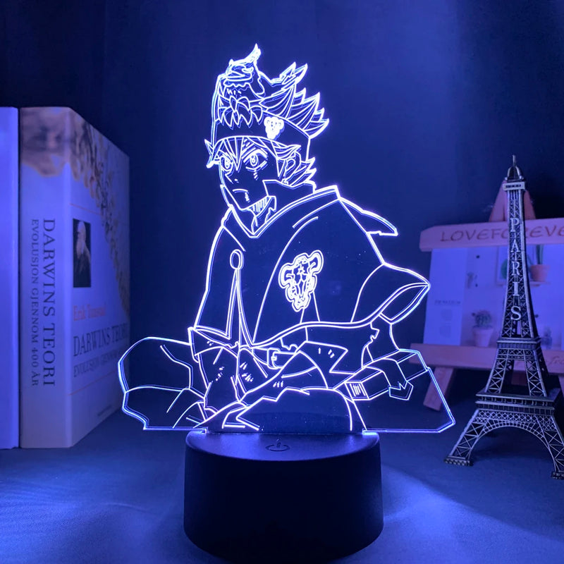 Luminária 3D LED Black Clover – Asta
