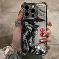 Case Berserk Guts – Anti-Impacto Airbag para iPhone | Acabamento Premium Plating & Estilo Anime