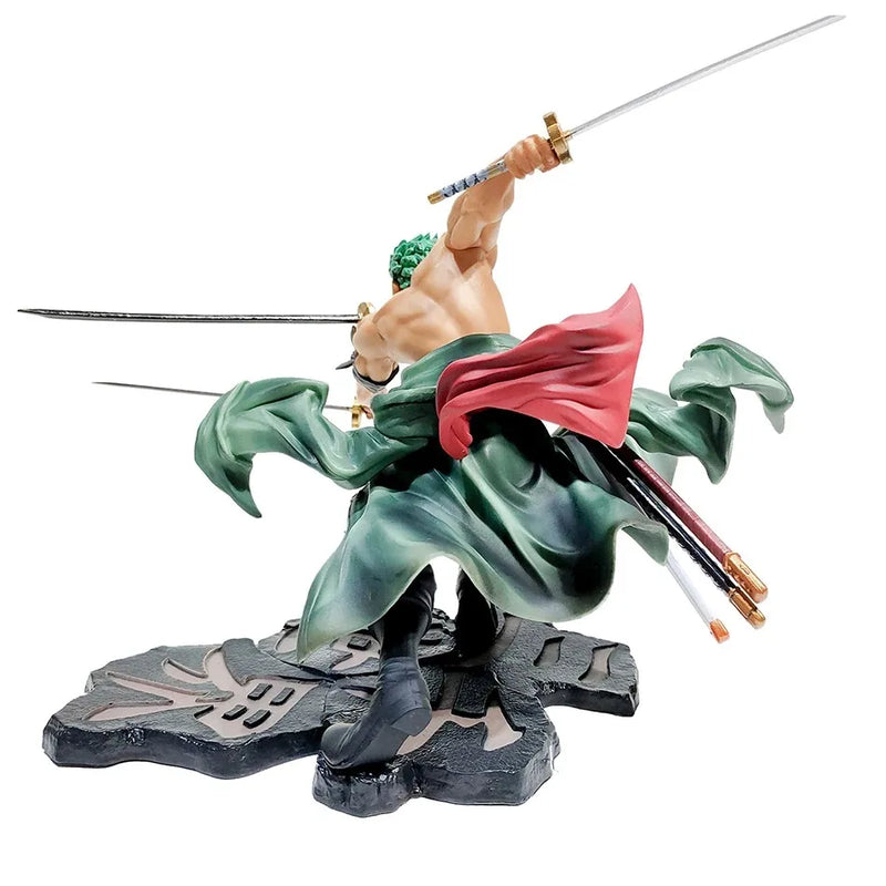 One Piece Figure – 18cm Luffy & Zoro, Three-Blade Sa-Maximum, PVC Colecionável