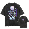 Camiseta Masculina Oversized Demon Slayer Rengoku Kyoujurou Estilo Harajuku Vintage