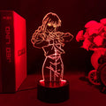 Luminária 3D LED Chainsaw Man – Denji, Power e Makima