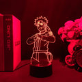 Luminária 3D LED Naruto – Minato Namikaze (Relâmpago Amarelo de Konoha)