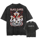 amiseta Oversized Black Clover Asta Estilo Streetwear Vintage Unissex