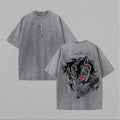 Camiseta Oversized Demon Slayer Kokushibo Estilo Vintage Manga Print Unissex