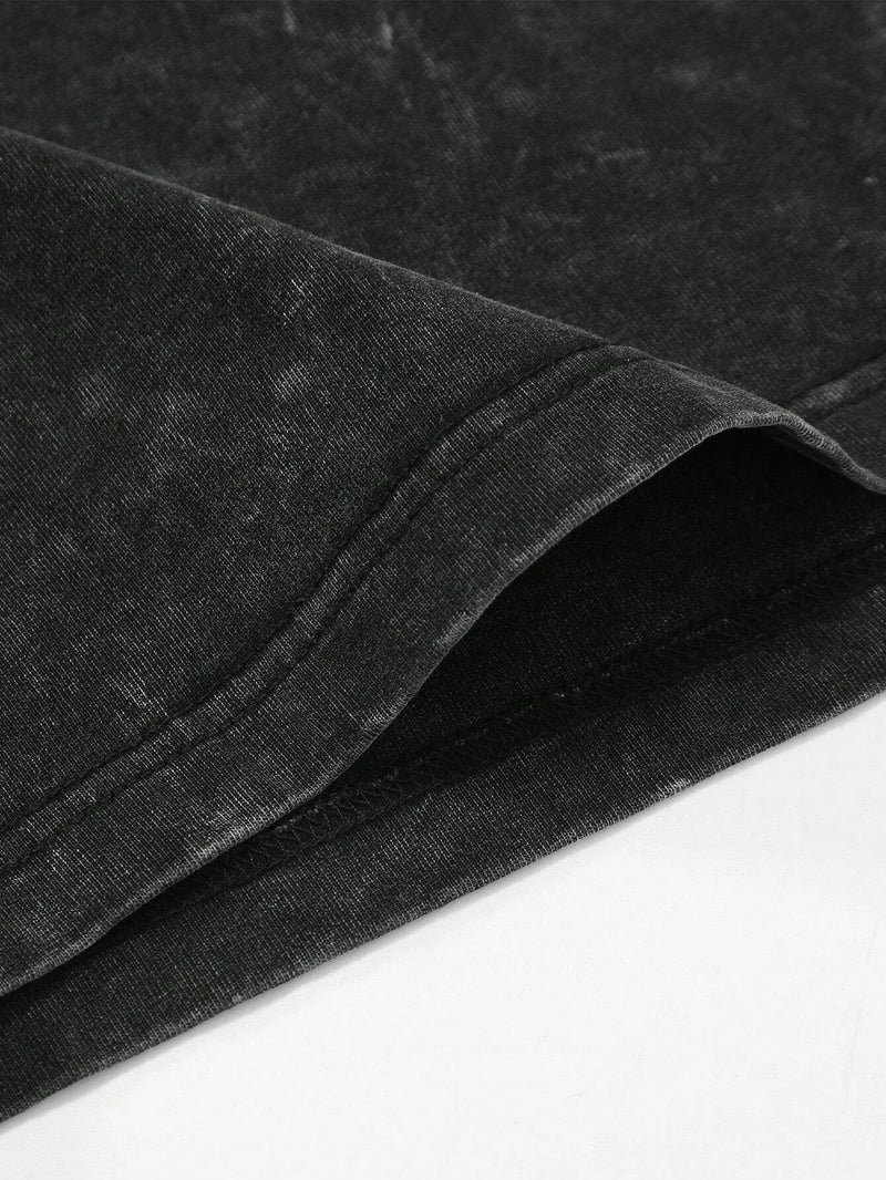 Camiseta Oversized Demon Slayer Kokushibo Estilo Harajuku Vintage Unissex