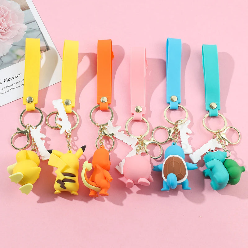 Chaveiro Pokémon Pikachu & Amigos Kawaii – Anime Backpack Charm