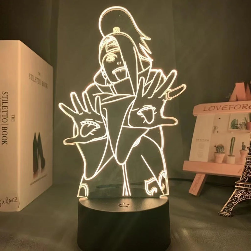 Luminária 3D LED Naruto Uzumaki – Time 7 (Sasuke, Kakashi, Naruto)