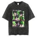 Camiseta Oversized Hunter×Hunter Kurapika Estilo Streetwear Vintage Unissex