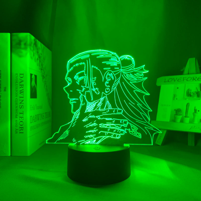 Luminária 3D LED Jujutsu Kaisen – Gojo, Itadori, Megumi & Toji