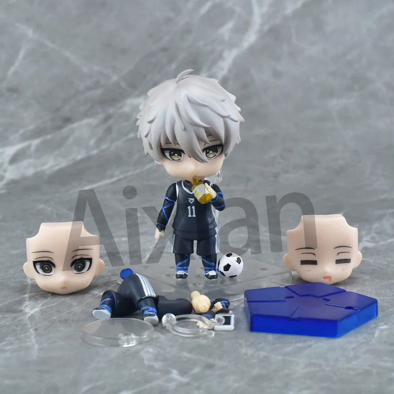 Blue Lock Figures – Aixlan, Mikage, Rin, Isagi, Action Figures PVC Colecionáveis