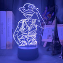 Anime ONE PIECE Led Acrylic Stand Kids Night Light Zoro Luffy Nami Action Figure for Child Bedroom Decoration Desk 3d Lamp Gift