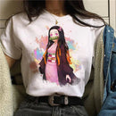 Camiseta Feminina Demon Slayer Nezuko & Tanjirou Estilo Manga Anime