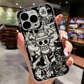 Case One Piece – Luffy Logo Transparente para iPhone | TPU Premium & Estilo Minimalista