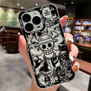 Case One Piece – Luffy Logo Transparente para iPhone | TPU Premium & Estilo Minimalista