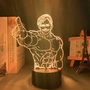 Luminária 3D LED The Seven Deadly Sins – Meliodas e Companhia