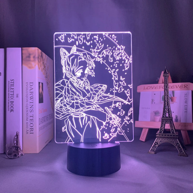 Demon Slayer 3D LED Glowing Acrylic Stand – Kamado Tanjirou & Nezuko