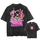 Camiseta Masculina Oversized Demon Slayer Rengoku Kyoujurou Estilo Harajuku Vintage