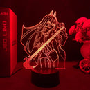 Luminária 3D LED Chainsaw Man – Denji, Power e Makima