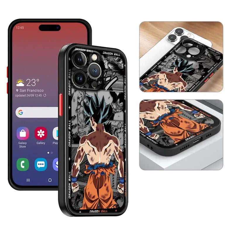 Case Goku Hot Blooded – Proteção Premium para iPhone | TPU Flexível & Estilo Anime