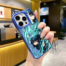 Case Demon Slayer – Silicone Matte Shockproof para iPhone | Estilo Anime & Proteção Reforçada