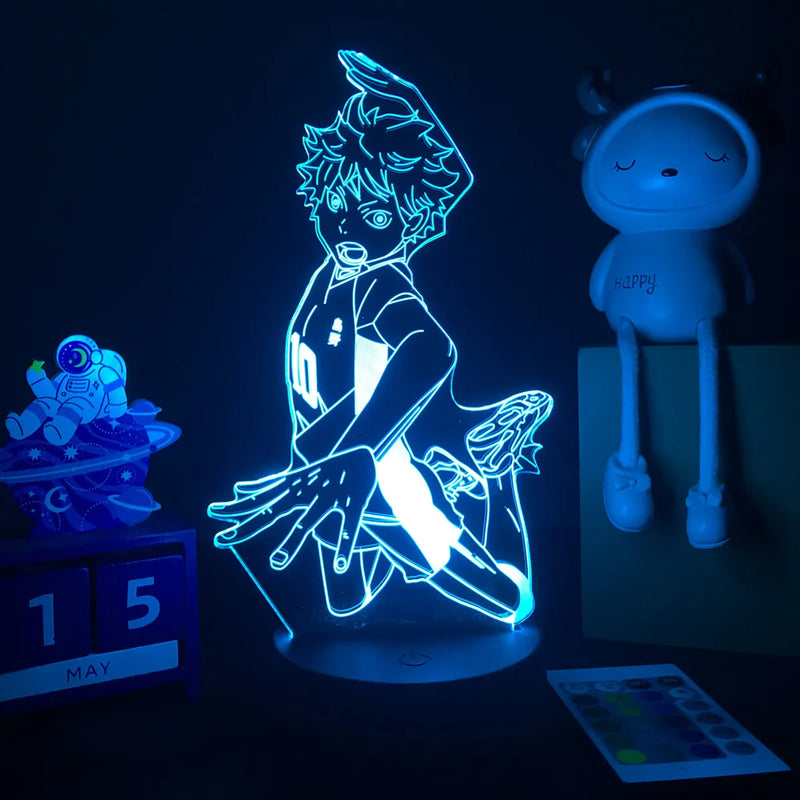 Luminária 3D LED Haikyuu – Shoyo Hinata