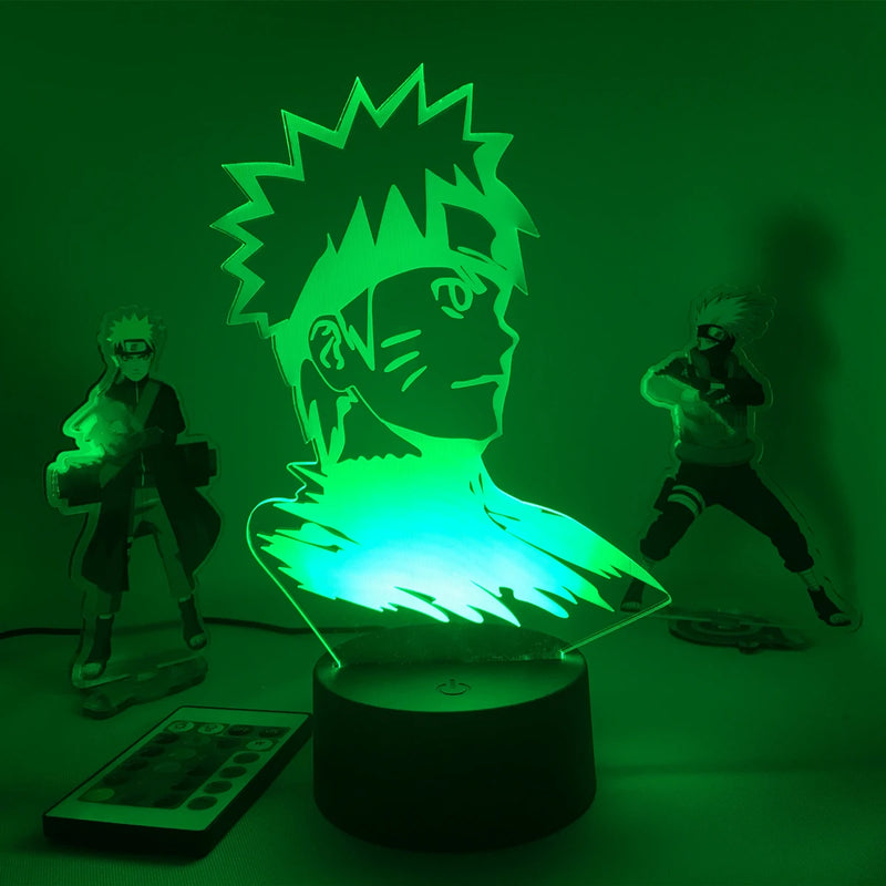 Luminária 3D LED Naruto Uzumaki – Time 7 (Sasuke, Kakashi, Naruto)