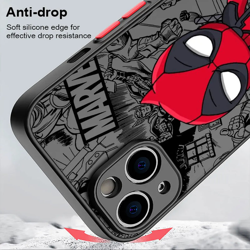 Case iPhone Marvel Cartoon – Groot / Spider-Man | Anti-Impacto Shockproof Armor