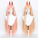 Peruca Cosplay Makima & Power – Chainsaw Man | Cabelo Sintético Premium + Chifres (Várias Opções)