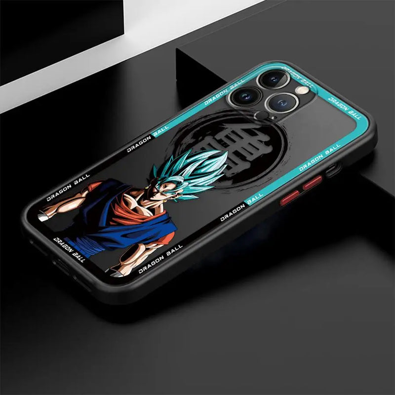 Case Goku Hot Blooded – Proteção Premium para iPhone | TPU Flexível & Estilo Anime