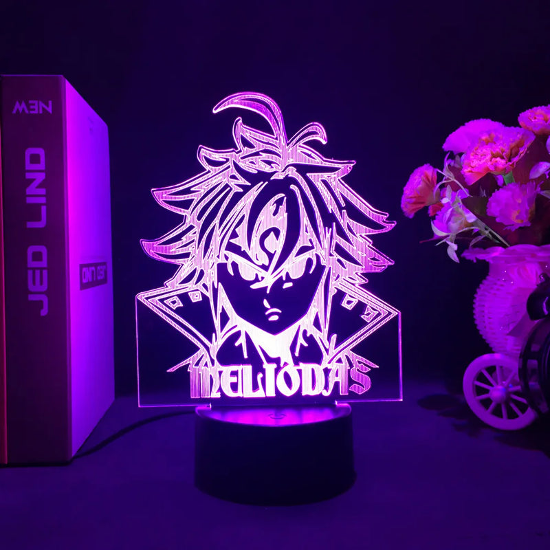 Luminária 3D LED The Seven Deadly Sins – Meliodas e Companhia