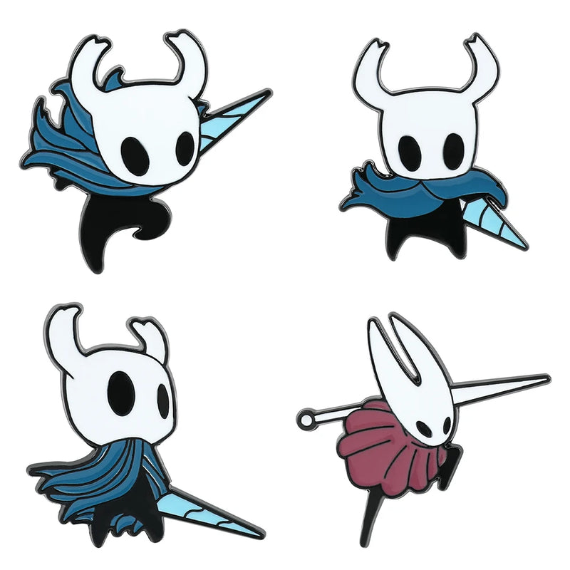 Broche Hollow Knight – Pin de Metal Esmaltado Kawaii, Acessório de Mochila e Roupa, Presente Geek e Gamer