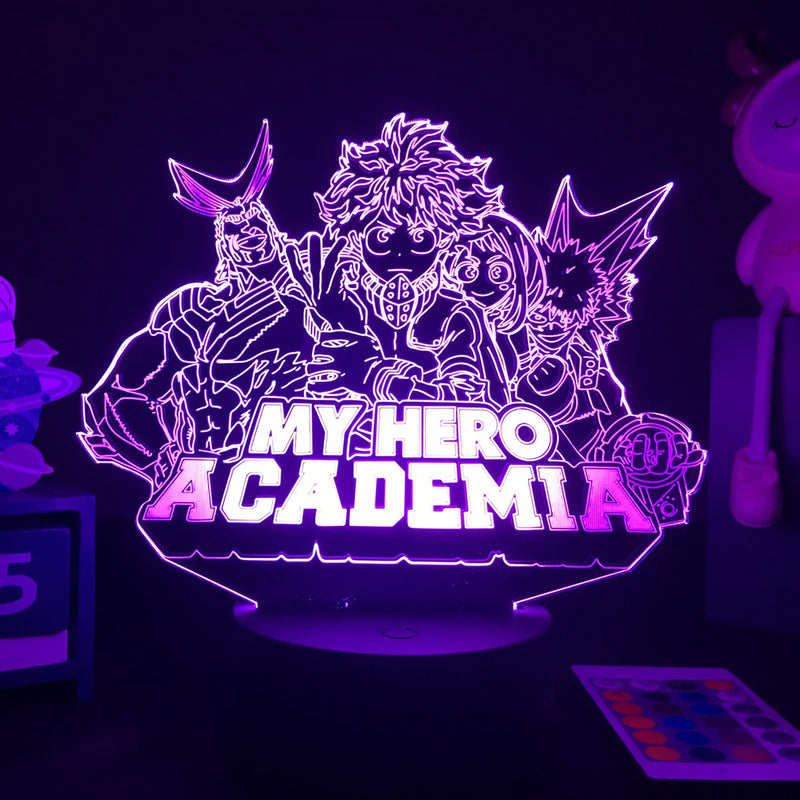 Luminária 3D LED My Hero Academia