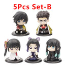 Demon Slayer Figure Set – 15pcs Q Version Sitting Figures, PVC Colecionável