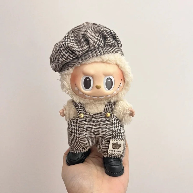 Roupas Labubu – Conjunto de Vestido Casual com Velcro (17cm)