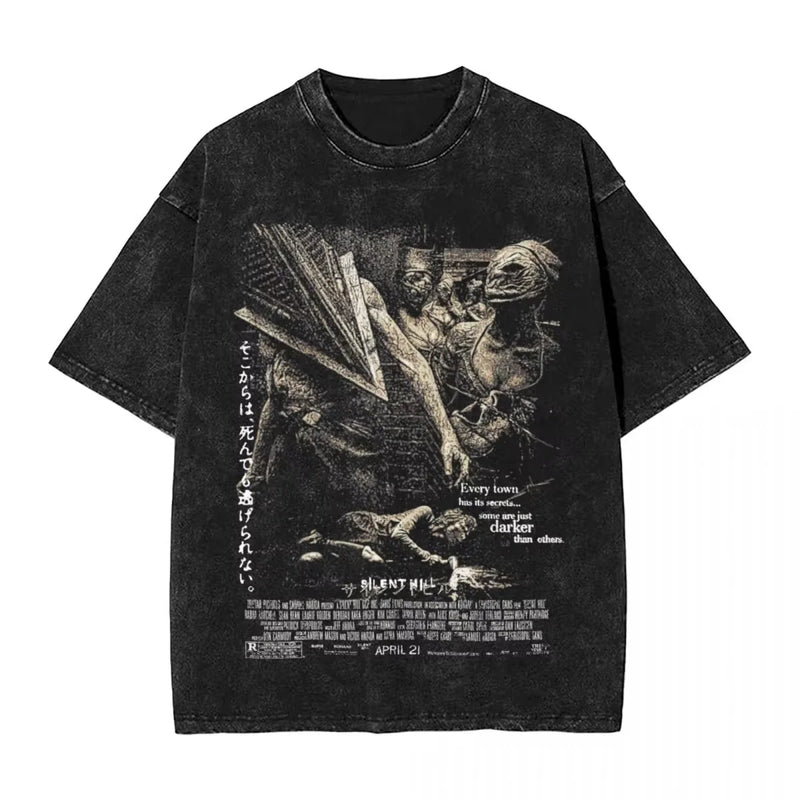 Camiseta Silent Hill Heaven’s Night – Estilo Streetwear Vintage Unissex | Estampa de Terror e Jogo Clássico
