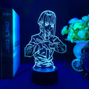 Luminária 3D LED Chainsaw Man – Denji, Power e Makima